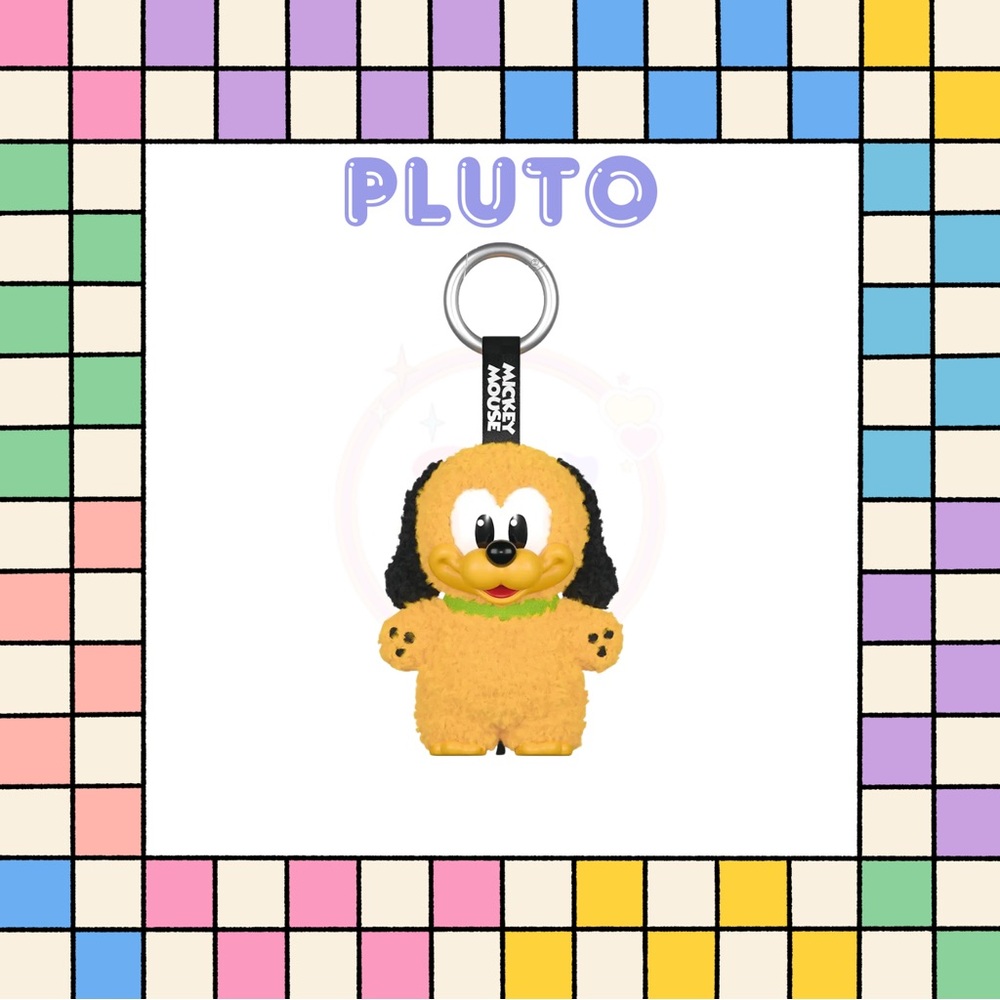 POP MART-MICKEY FAMILY CUTE TOGETHER KEYCHAIN-PLUTO